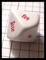 Dice : Dice - 10D - Koplow Norwegian Word Numbers White and Red Die - Troll and Toad Dec 2010